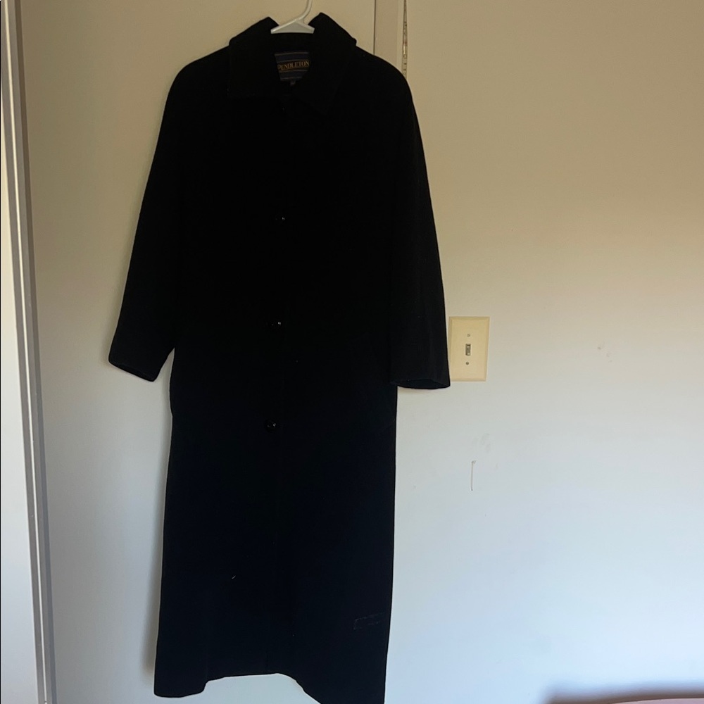 Pendleton Dark Coat with Black Buttons